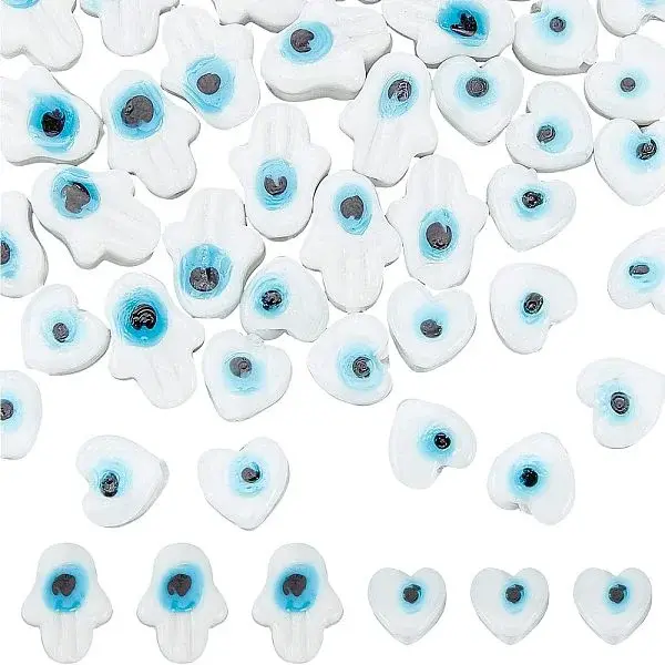 2Strands 2 Style Handmade Evil Eye Lampwork Beads Strands