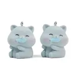 Flocky Resin Pendants