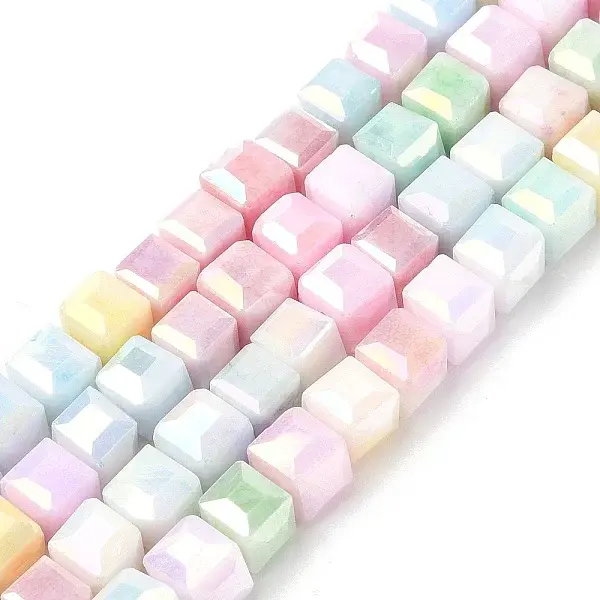 Electroplate Opaque Glass Beads Strands