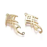 Brass Micro Pave Cubic Zirconia Links connectors