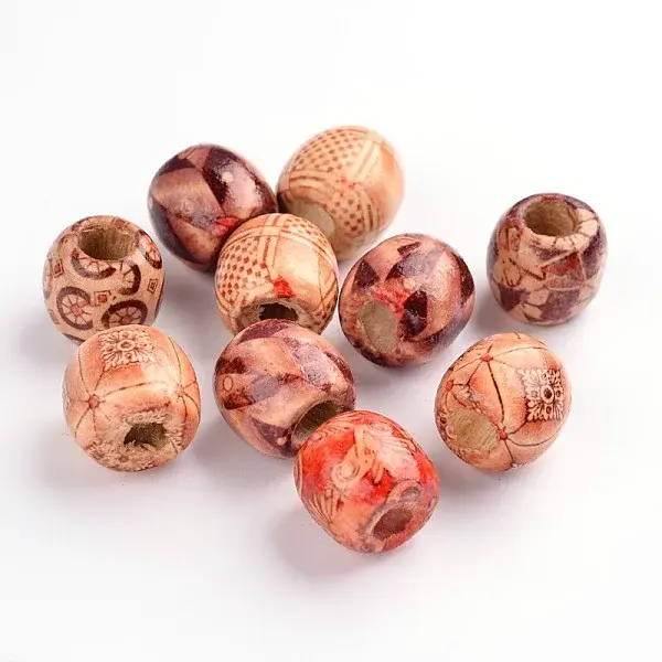 Hot 16mm Mixed Natural Wood Round Beads