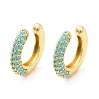 Cubic Zirconia C-Shaped Cuff Earrings