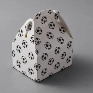 Football Pattern Kraft Paper Candy Boxes