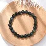 Natural Moss Agate Beaded Stretch Bracelets