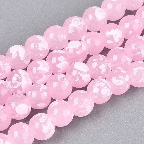 Baking Paint Glass Beads Strands