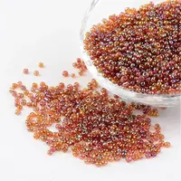 Round Transparent Colors Rainbow Glass Seed Beads