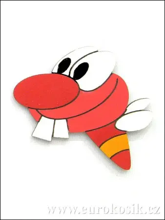 Dekorace muška s zuby 9,5cm - balení 4ks