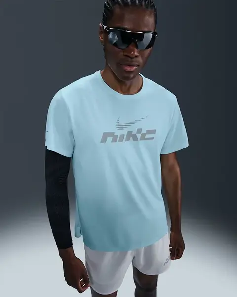 Nike Miler Flash Mens Dri-FIT UV Short-Sleeve Running Top M