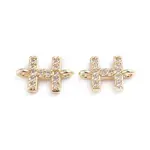 Brass Micro Pave Cubic Zirconia Links Connectors