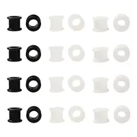 6Pcs 3 Colors Pulley Silicone Ear Gauges Flesh Tunnels Plugs