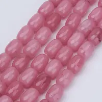 Barrel Shaped Gemstone Natural Rhodochrosite Stone Beads Strands