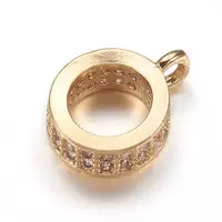 Brass Micro Pave Cubic Zirconia Tube Bails
