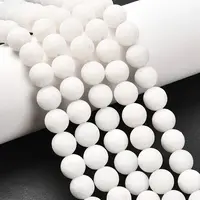 Natural White Jade Beads Strands