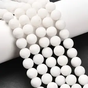 Natural White Jade Beads Strands