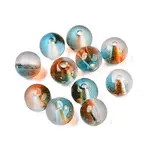 Frosted Baking Painted Glass Beads
