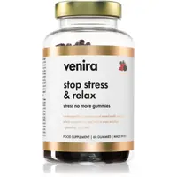 Venira Stop Stress & Relax žuvacie medvedíky na podporu duševnej rovnováhy príchuť Forest Fruits 60 ks