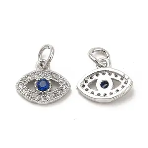 Brass Micro Pave Cubic Zirconia Charms
