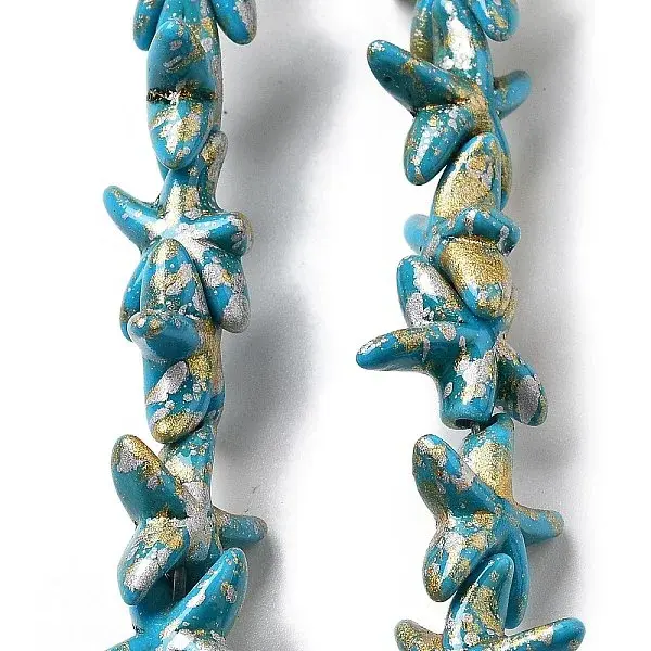 Synthetic Turquoise Dyed Beads Strands