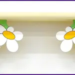 Dětská polička motýl spodní 90 cm