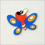 Dekorace na zeď motýl modrý 20 cm