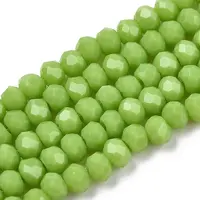 Opaque Solid Color Glass Beads Strands