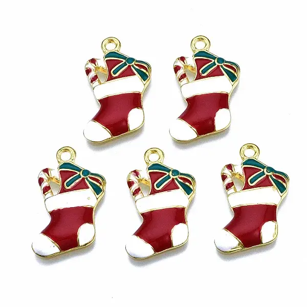 Rack Plating Alloy Enamel Pendants