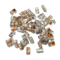 2-Hole Transparent Glass Seed Beads