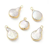 Baroque Natural Keshi Pearl Pendants