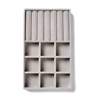9-Grid Rectangle Velvet Jewelry Trays