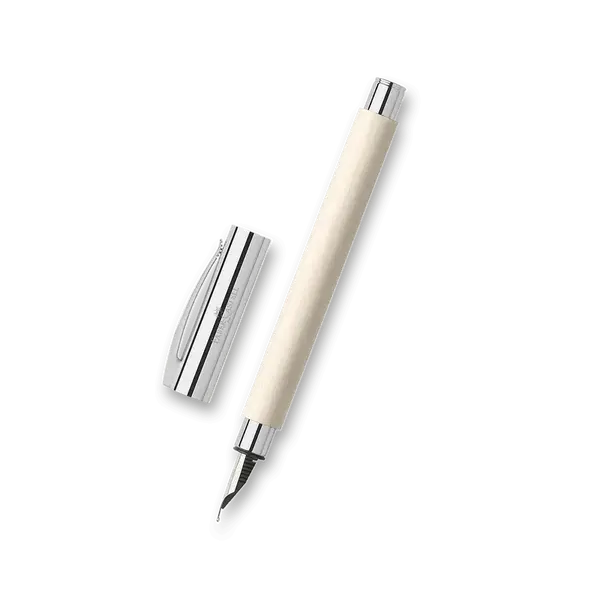 Plnicí pero Faber-Castell Ambition Precious Resin Cinematic White - hrot F