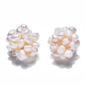 Round Natural Cultured Freshwater Pearl Beads