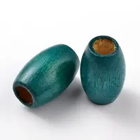 Dyed Barrel Wood Beads