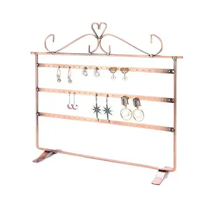 Triple Levels Rectangle Iron Earring Display Stand