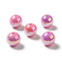 UV Plating Rainbow Iridescent Acrylic Beads
