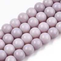 Opaque Solid Color Glass Beads Strands