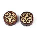 Natural Sandalwood Mala and Brass Finding Beads