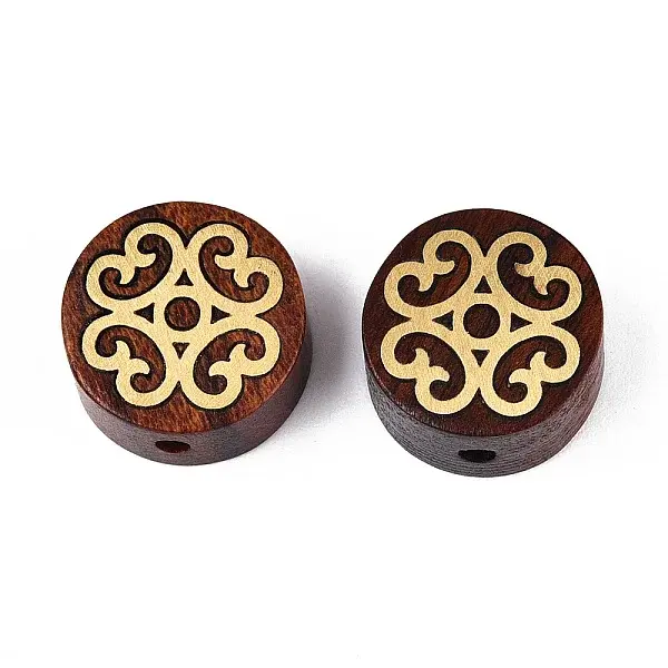 Natural Sandalwood Mala and Brass Finding Beads