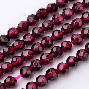 Natural Garnet Bead Strands