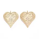 Brass Micro Pave Clear Cubic Zirconia Pendants