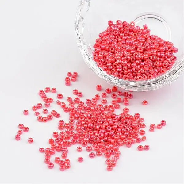 DIY Craft Beads 12/0 Opaque Colors Lustered Round Glass Seed Beads