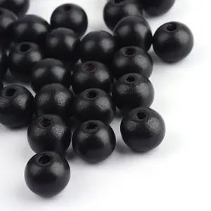 Dyed Natural Wood Beads