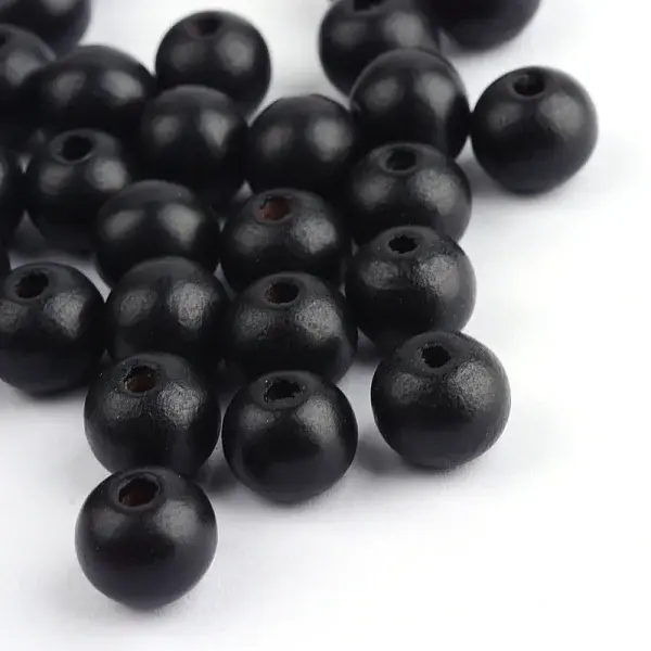 Dyed Natural Wood Beads