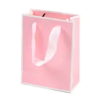 Rectangle Paper Bags with Ribbon Handles