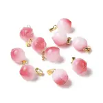 Opaque Spray Painted Glass Pendants