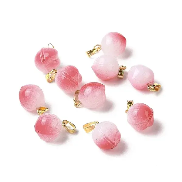 Opaque Spray Painted Glass Pendants