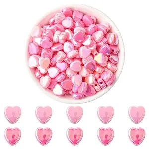 200Pcs 2 Colors ABS Plastic Beads