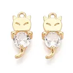 Brass Pave Cubic Zirconia Pendants