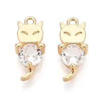 Brass Pave Cubic Zirconia Pendants