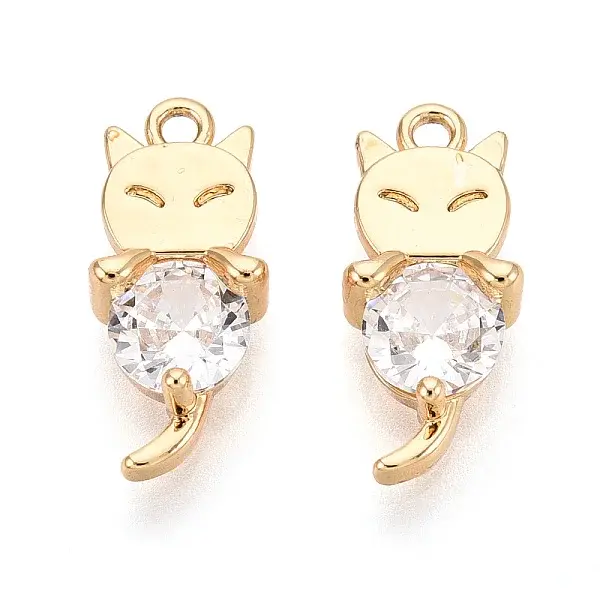 Brass Pave Cubic Zirconia Pendants