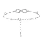 1Pc 925 Sterling Silver Micro Pave Cubic Zirconia Link Bracelets